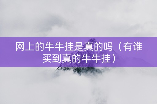 网上的牛牛挂是真的吗（有谁买到真的牛牛挂）