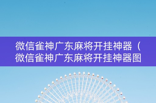 微信雀神广东麻将开挂神器（微信雀神广东麻将开挂神器图片大全）