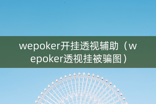 wepoker开挂透视辅助（wepoker透视挂被骗图）