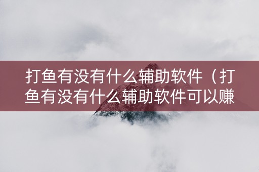 打鱼有没有什么辅助软件（打鱼有没有什么辅助软件可以赚钱）