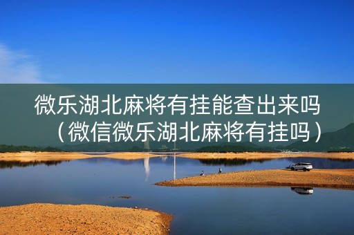 微乐湖北麻将有挂能查出来吗（微信微乐湖北麻将有挂吗）