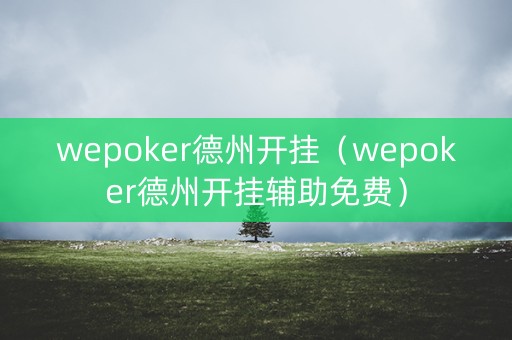 wepoker德州开挂（wepoker德州开挂辅助免费）