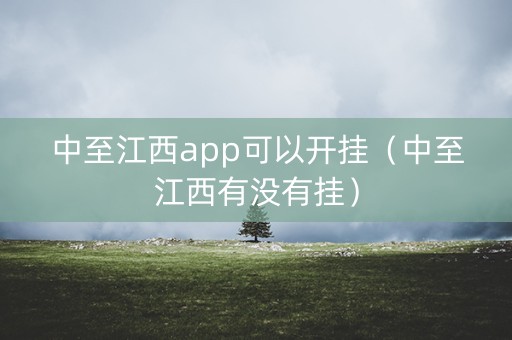 中至江西app可以开挂（中至江西有没有挂）