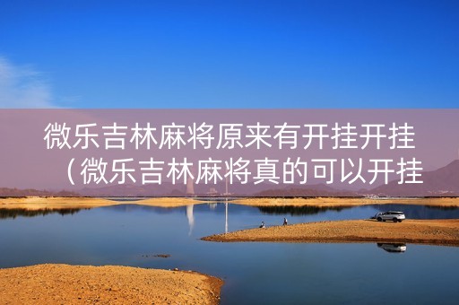 微乐吉林麻将原来有开挂开挂（微乐吉林麻将真的可以开挂么）