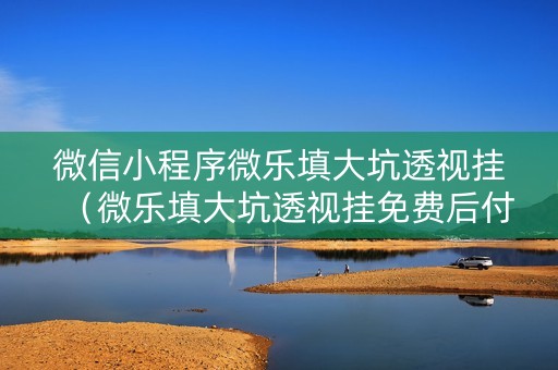 微信小程序微乐填大坑透视挂（微乐填大坑透视挂免费后付费）