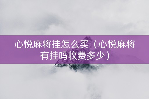 心悦麻将挂怎么买（心悦麻将有挂吗收费多少）