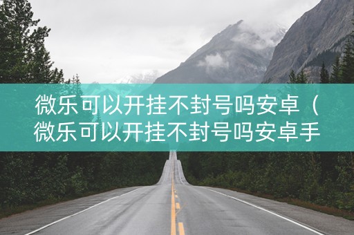 微乐可以开挂不封号吗安卓（微乐可以开挂不封号吗安卓手机）